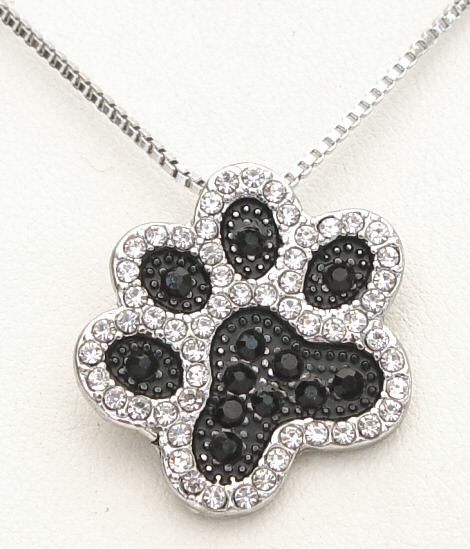 Crystal Pawprint Necklace