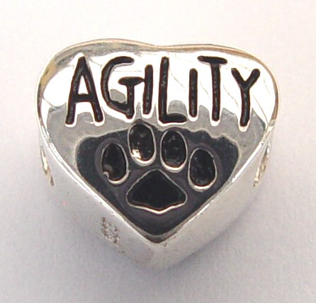 Puppy Love Pictures on Love Dog Agility Bead A Sterling Silver Dog Agility Heart Shaped