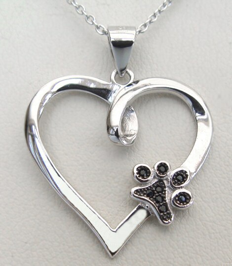 Your Paw Is On My Heart Necklace