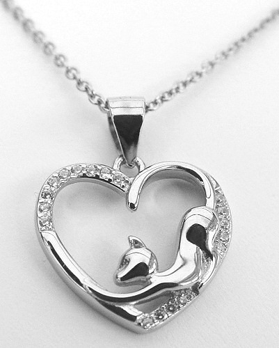 Cats In My Heart Necklace