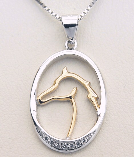 Gold Horse Head Necklace