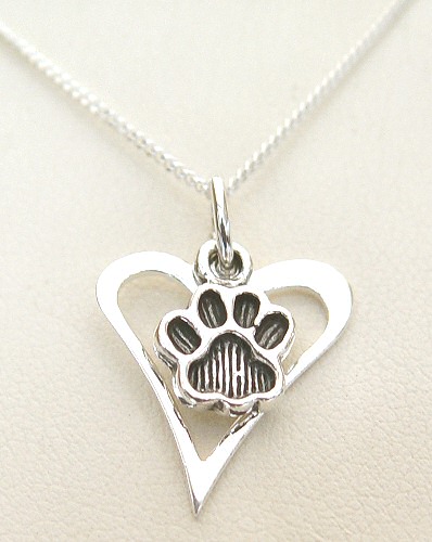 Pawprints In My Heart Necklace