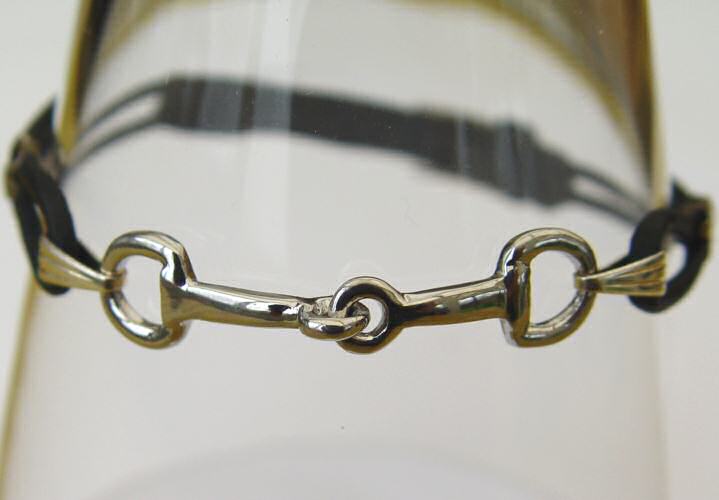 Black Snaffle Bit Bracelet